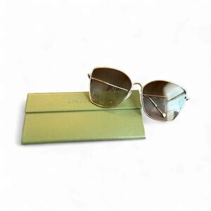 Longchamp NWT Gold Sunglasses with Green Case